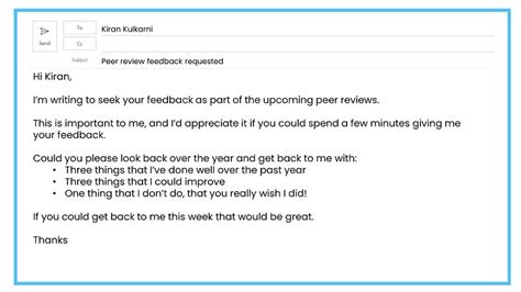 asking for feedback examples.